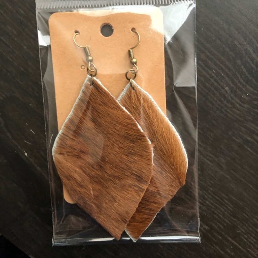 Real Cowhide Earrings​